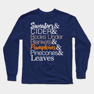 Fall List T-Shirt for Autumn Long Sleeve T-Shirt